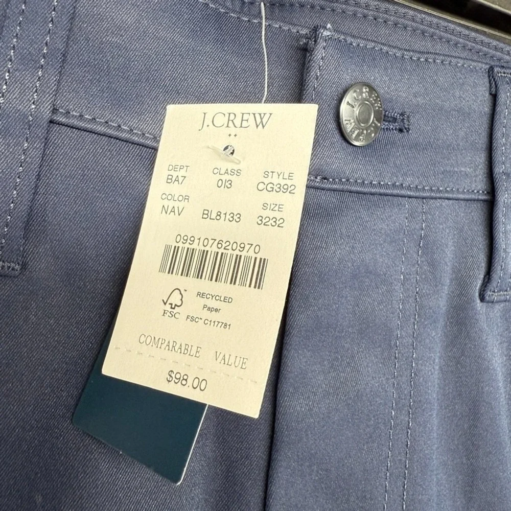 j Crew Tech pants men's 32x32 Blue navy Performance Lightweight Golf Tech NEW